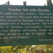 Gandhi’ Quote on Freedom but under Discipline, Sevagram