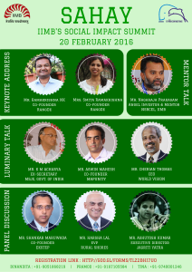 SAHAY- Social Impact Summit, IIMB @ Bangalore